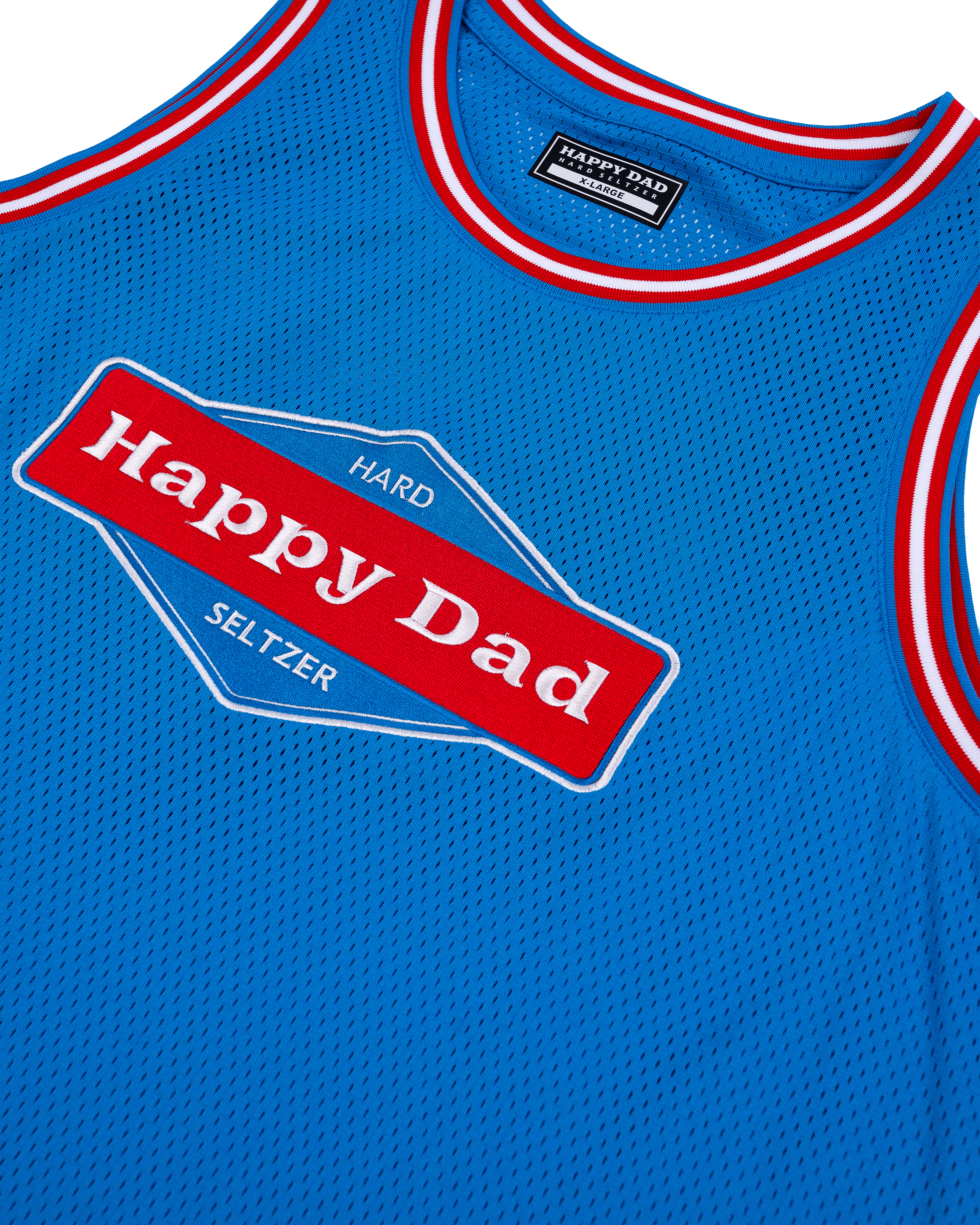 Happy Dad Basketball Jersey (Blue)