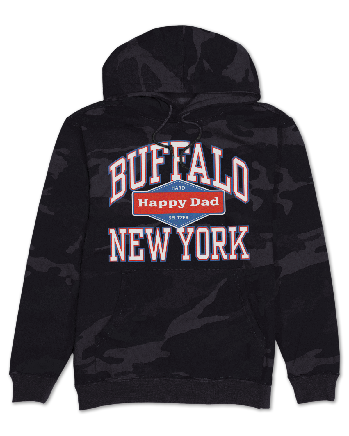 Happy Dad Buffalo Hoodie (Black Camo)