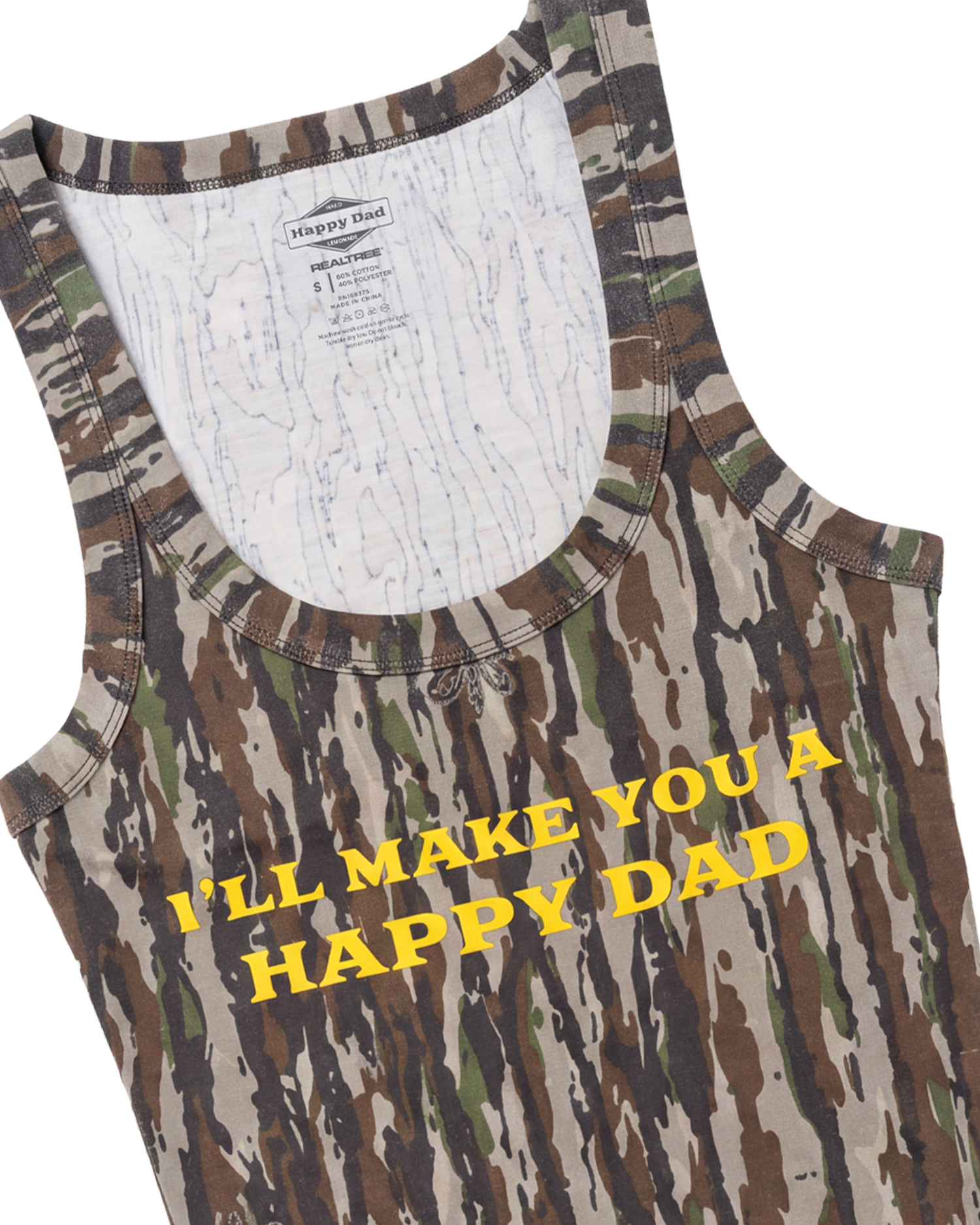 Happy Dad x Realtree "I’ll Make You A Happy Dad" Crop Tank (Camo)