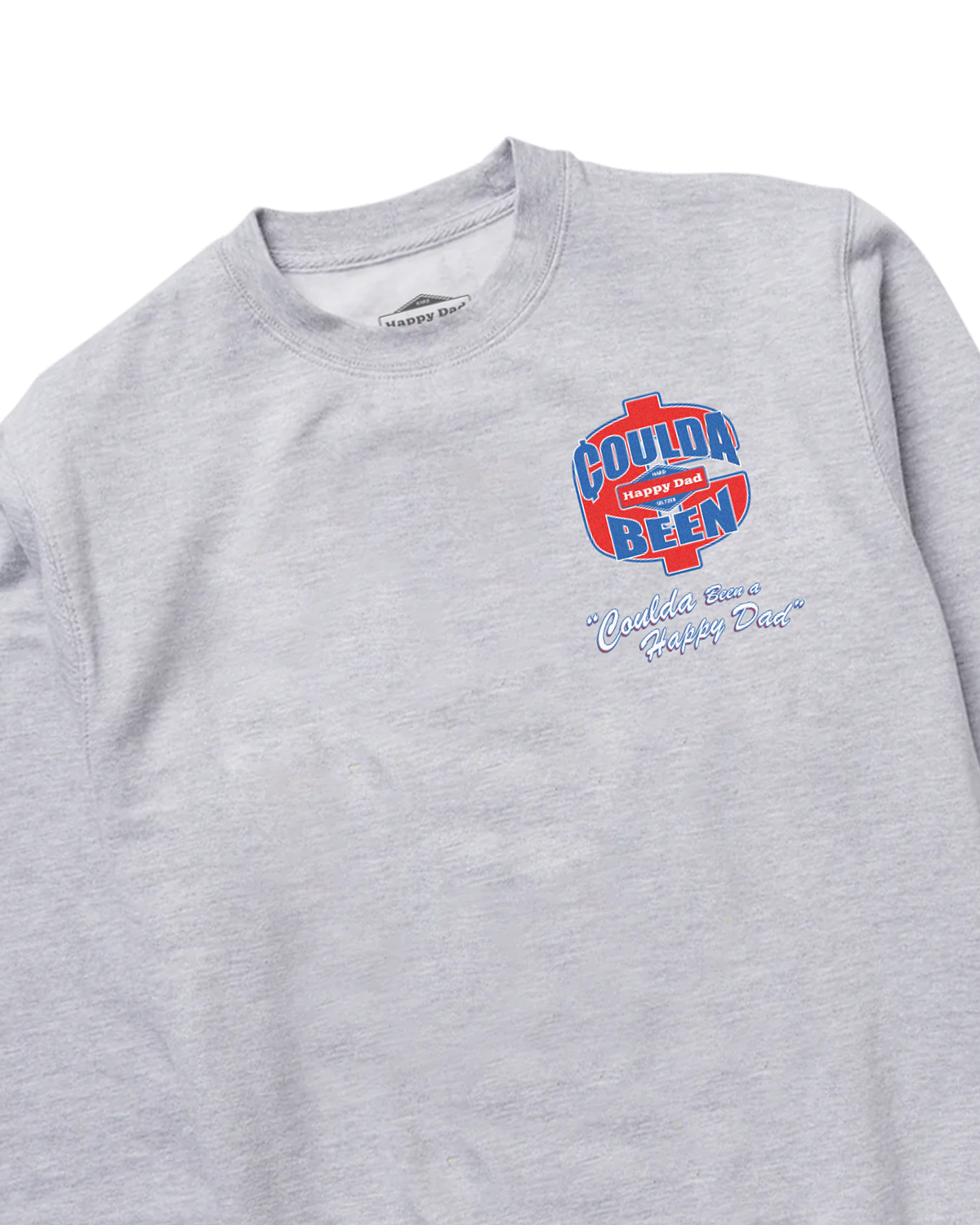 Happy Dad x Coulda Been Records Crewneck (Heather Grey)