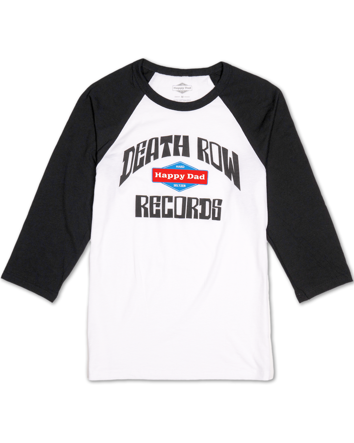 Happy Dad x Death Row BODR 2-Tone 3/4 Baseball Tee (Wht/Blk)