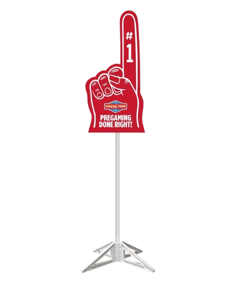 #1 Pregaming Foam Finger Pole Topper - RED