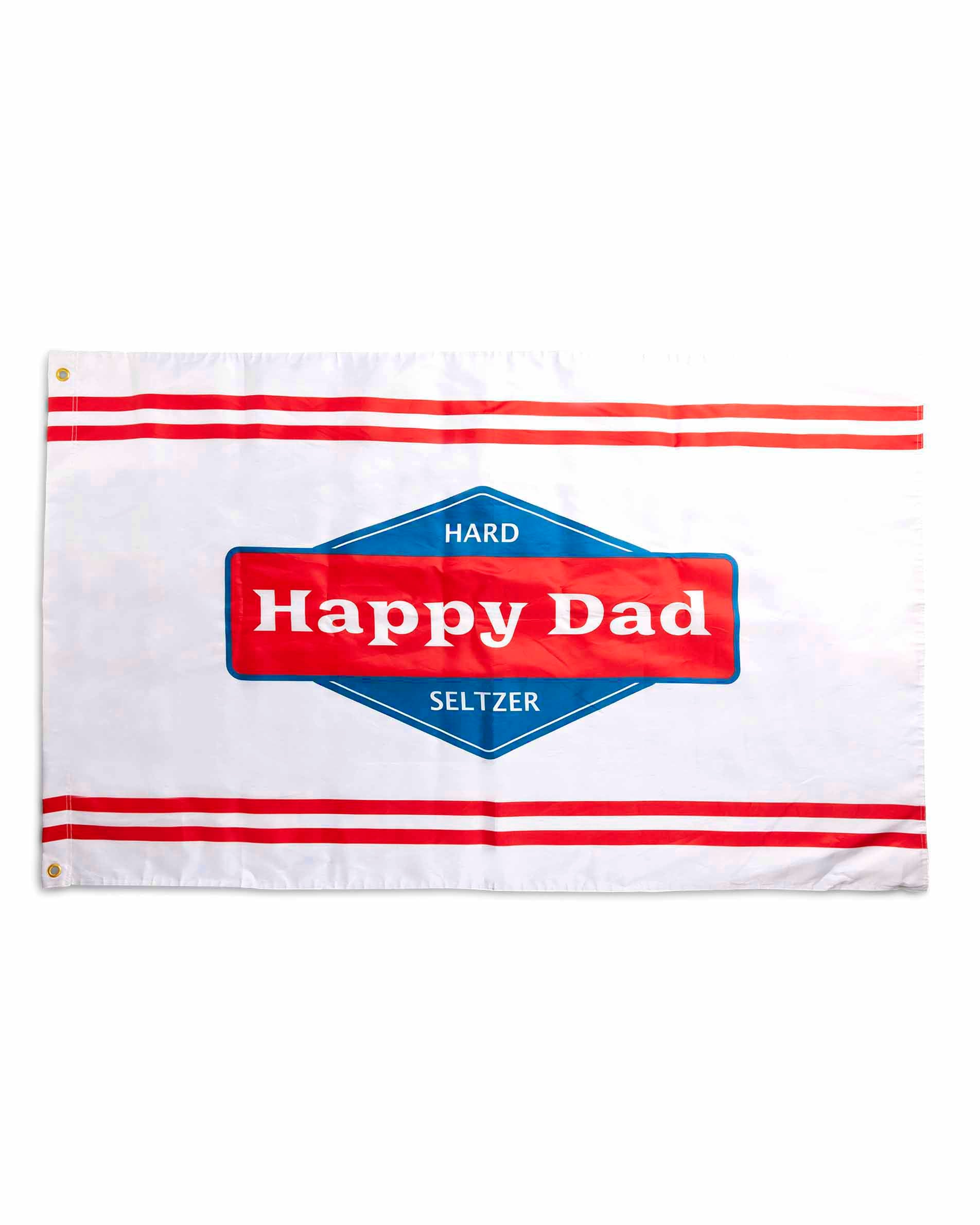 Happy Dad Flag - White