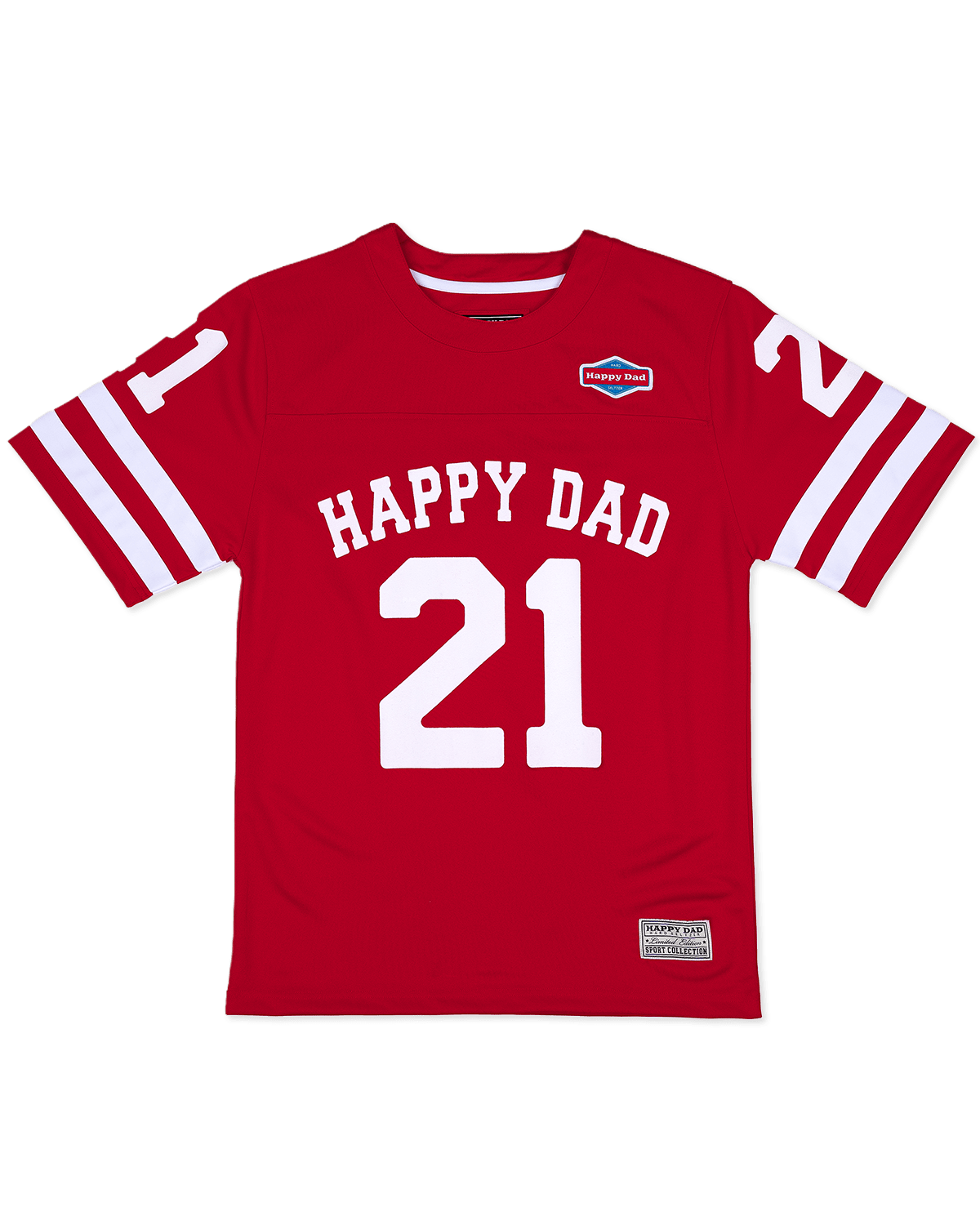 Happy Dad Football Jersey (Vintage Red)
