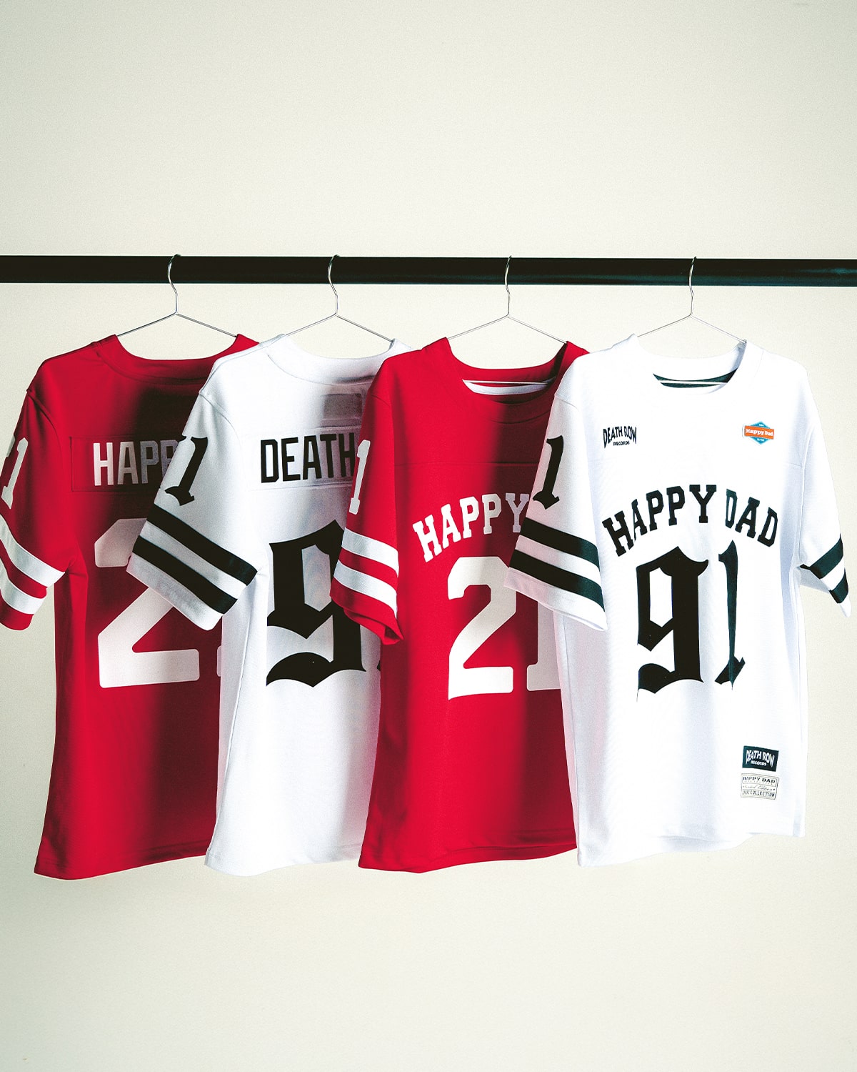 Happy Dad Football Jersey (Vintage Red)