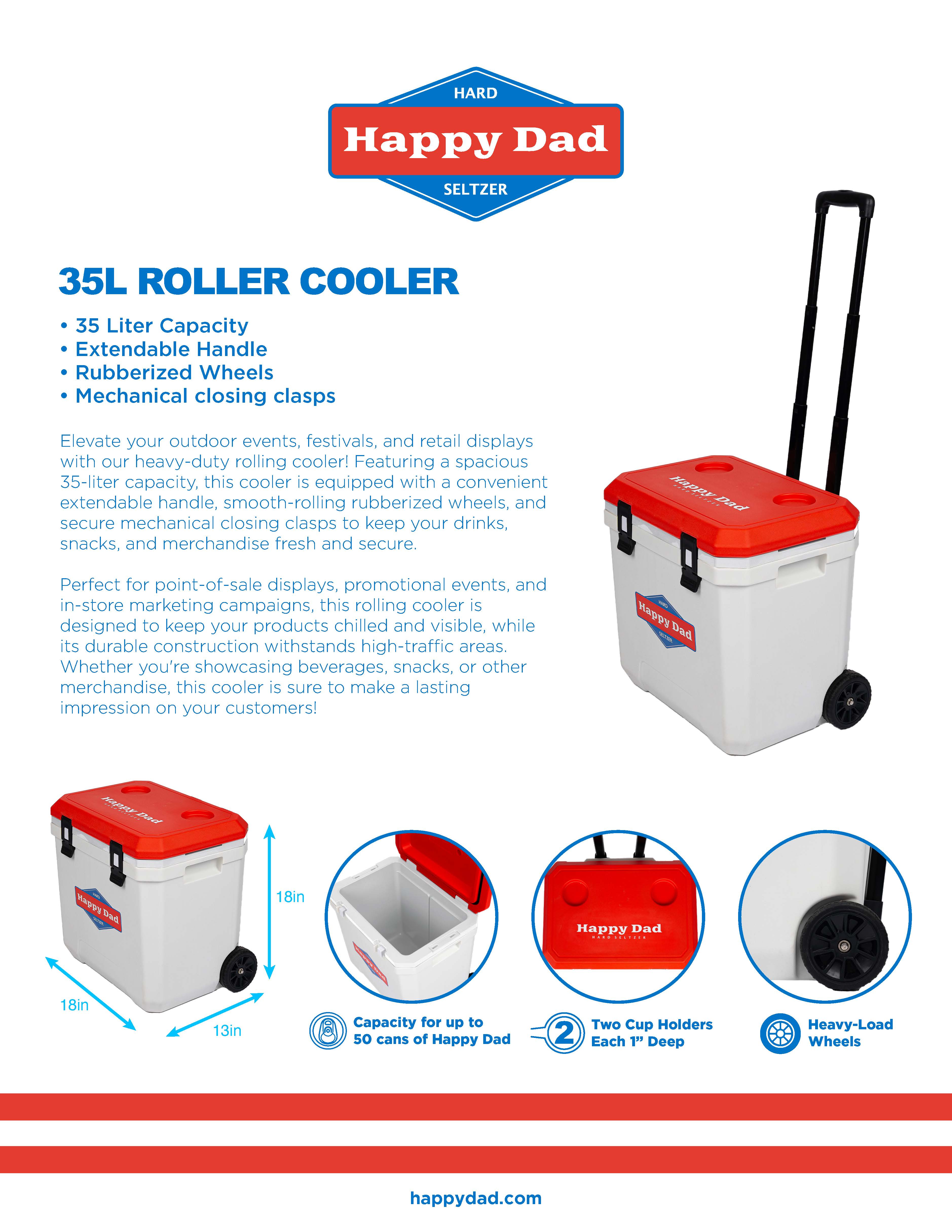 35L Happy Dad Roller Cooler