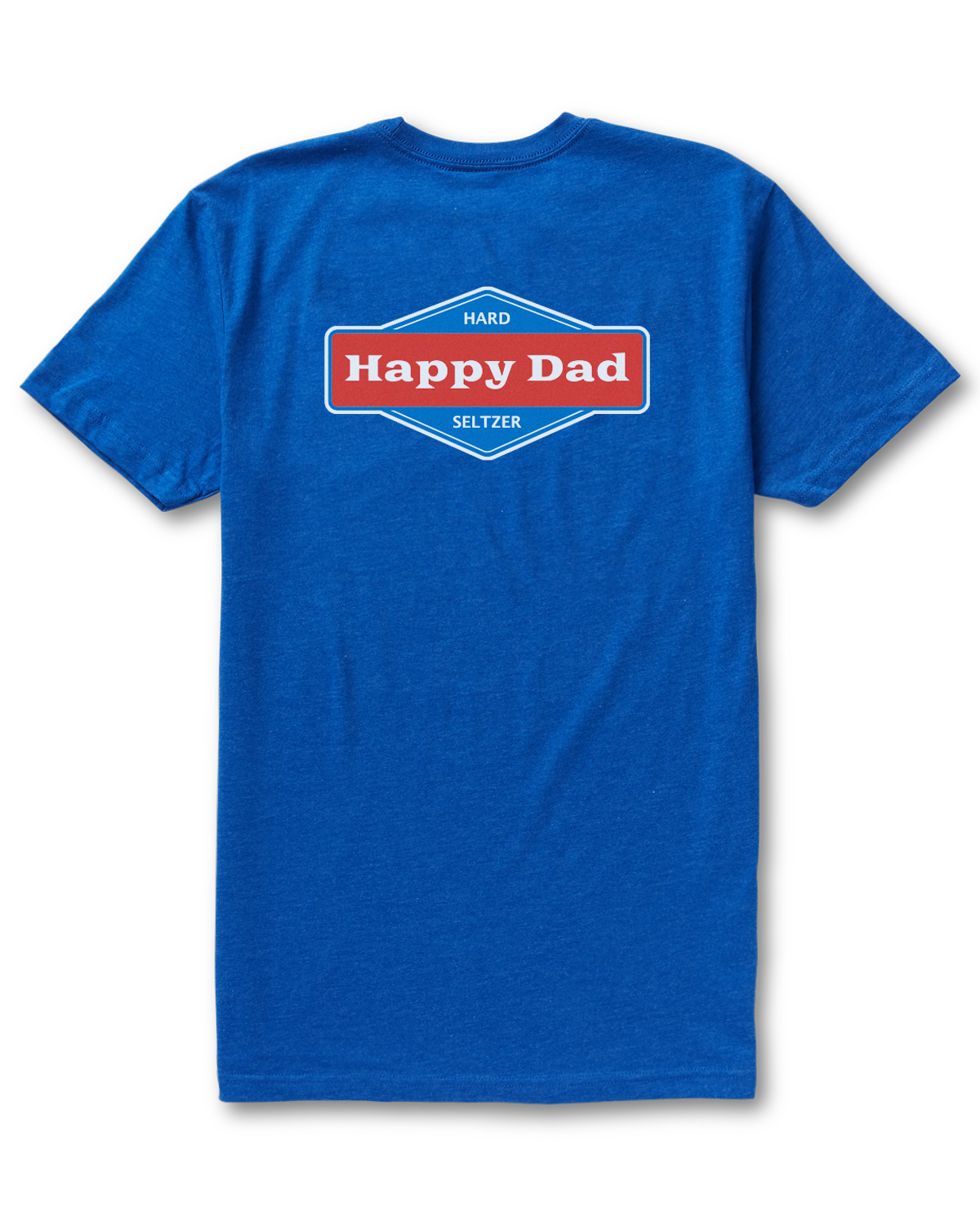 Happy Dad Front and Back Logo Tee (Royal)