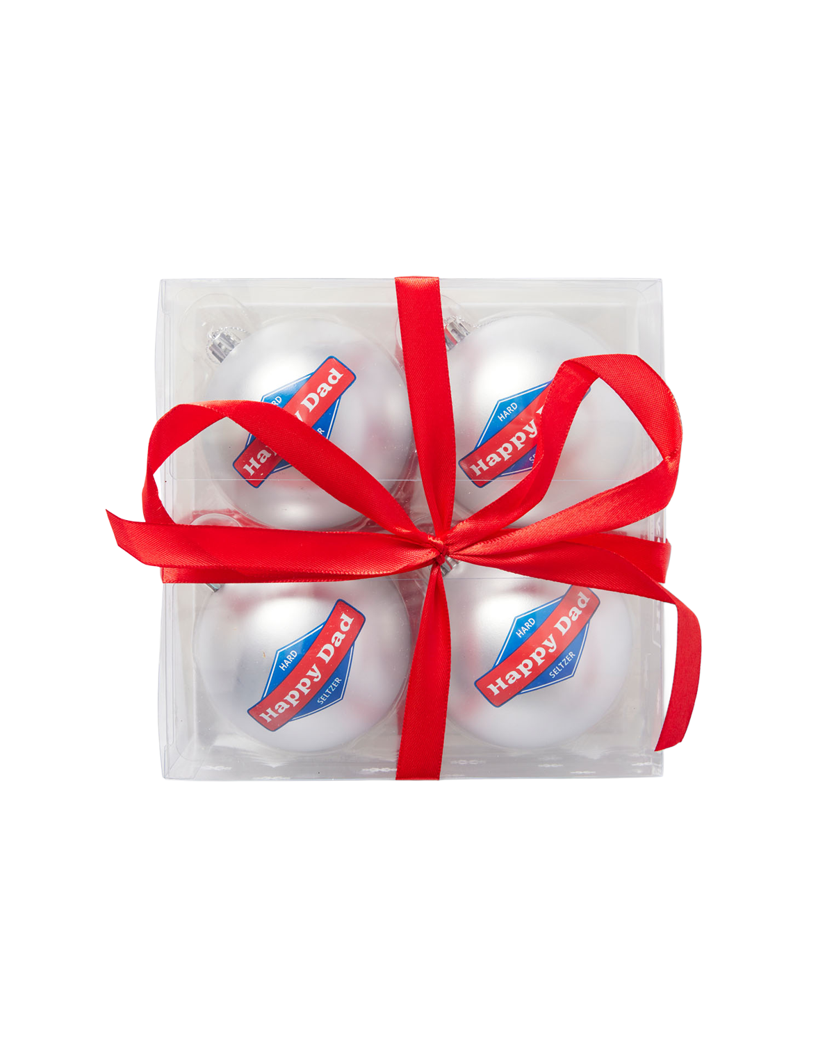 Happy Dad Tree Ornaments (4-pack)