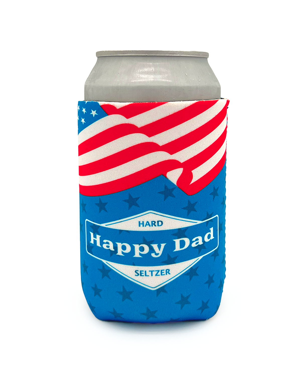 Happy Dad American Flag Koozie