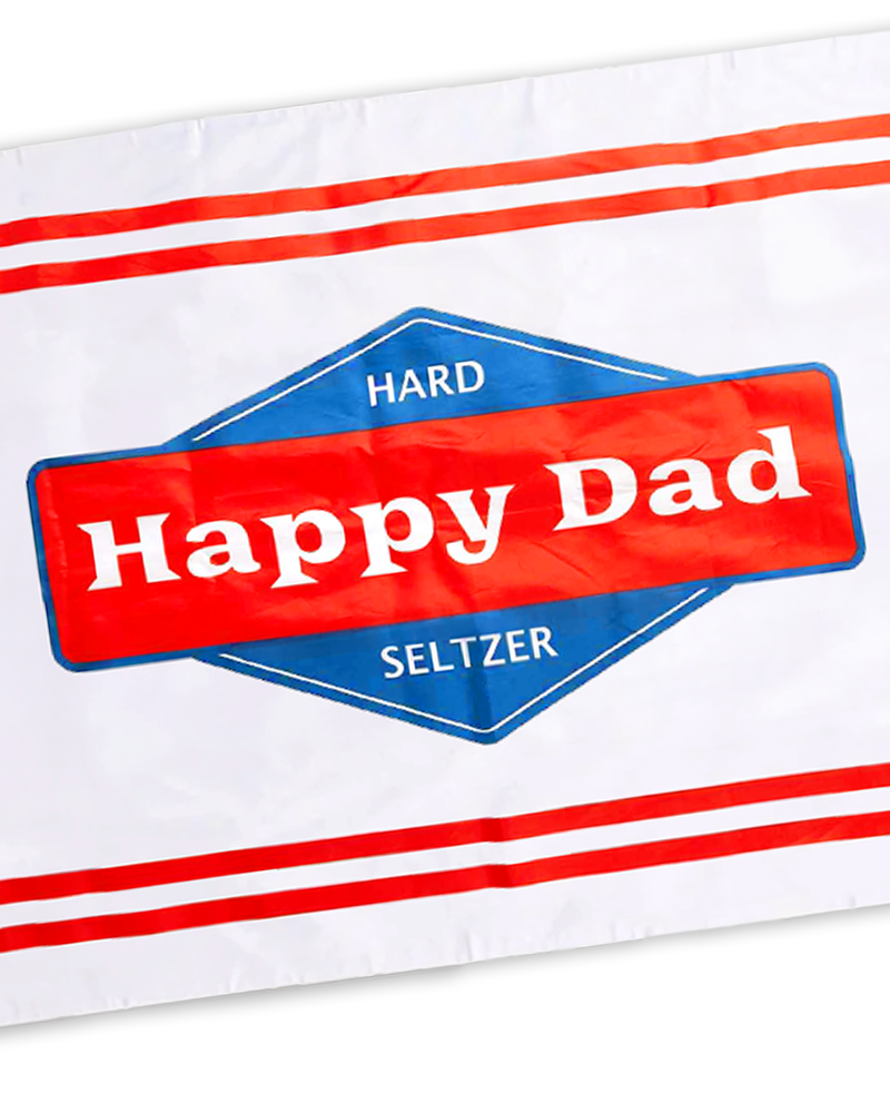 Happy Dad Flag - White