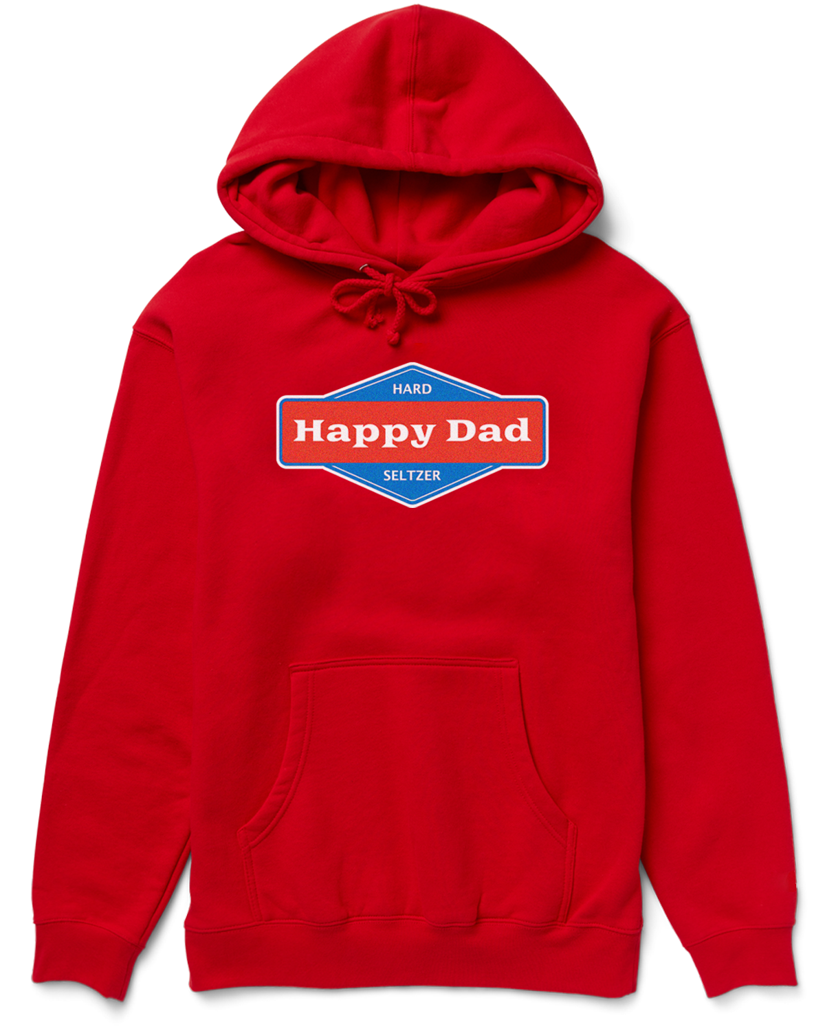 Happy Dad Front Logo Hoodie (Red)