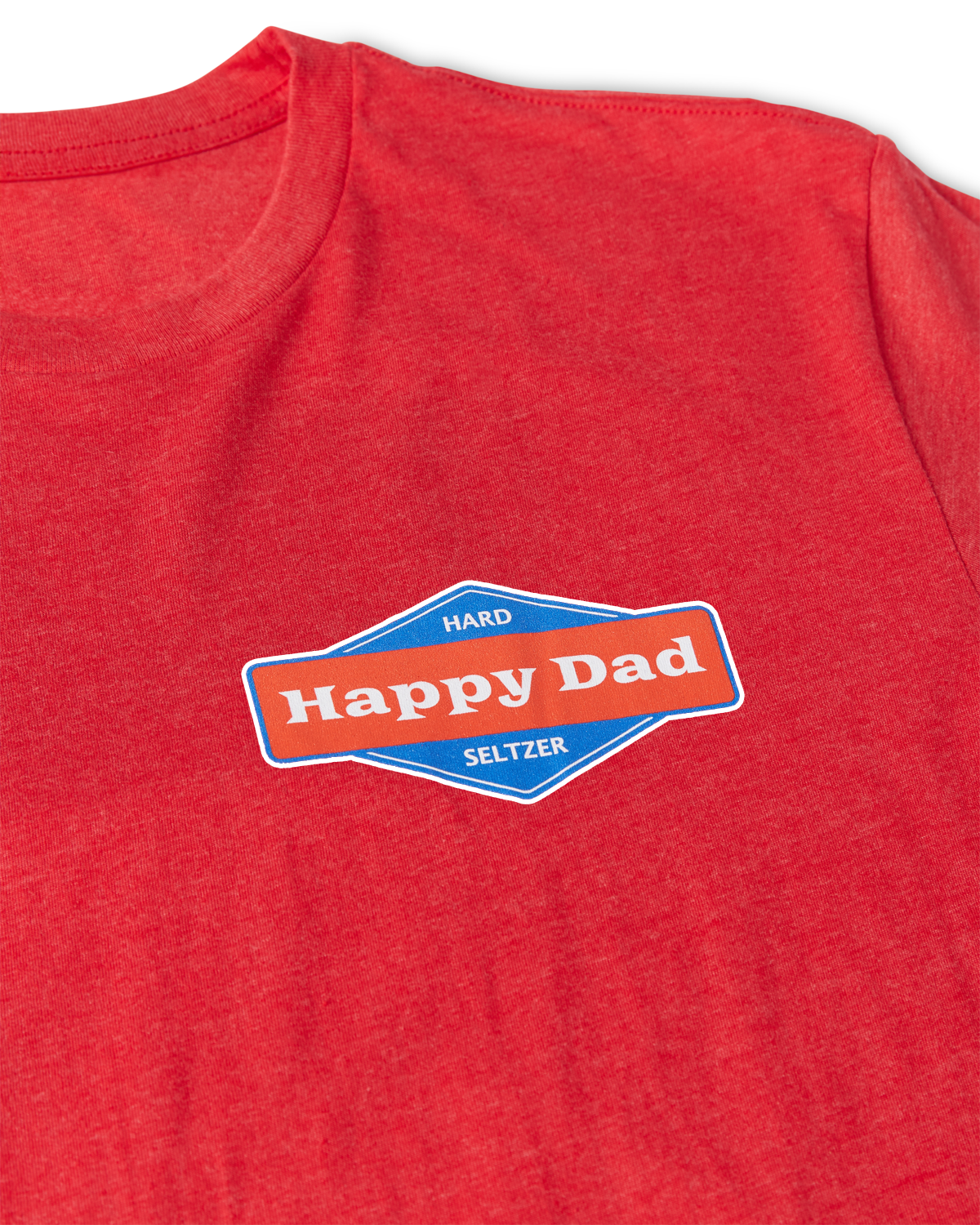 Happy Dad Front and Back Logo Tee (Red)