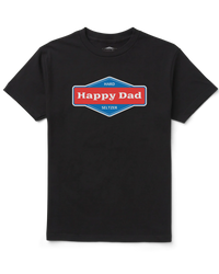 Happy Dad Front Logo Tee (Black)
