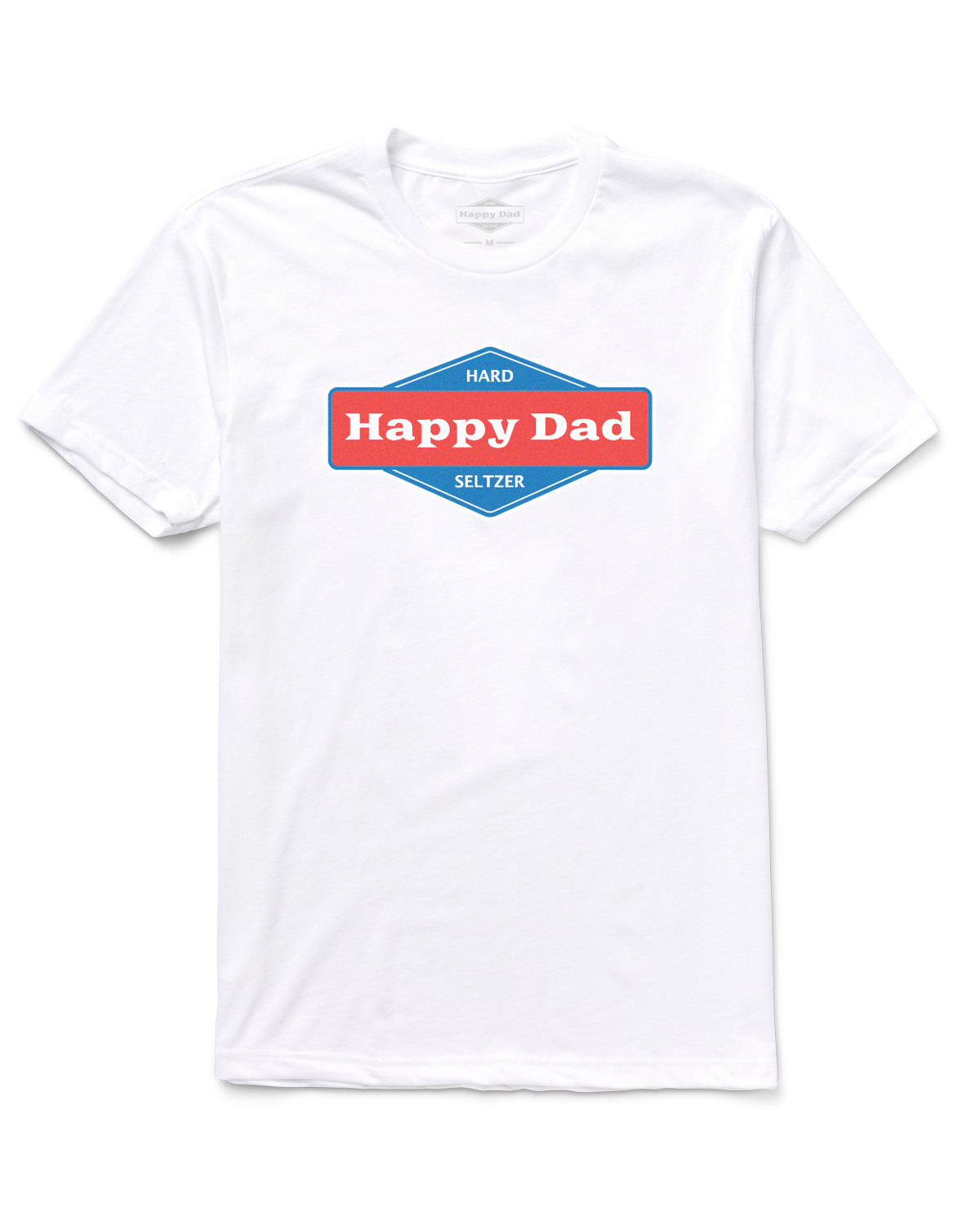 Happy Dad Front Logo Tee (White)