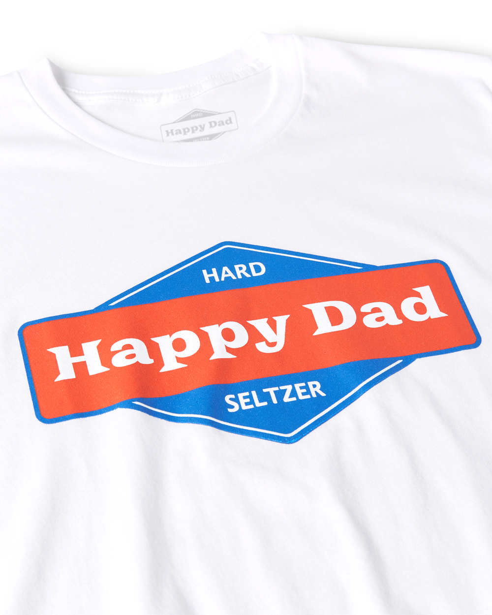 Happy Dad Front Logo Tee (White)
