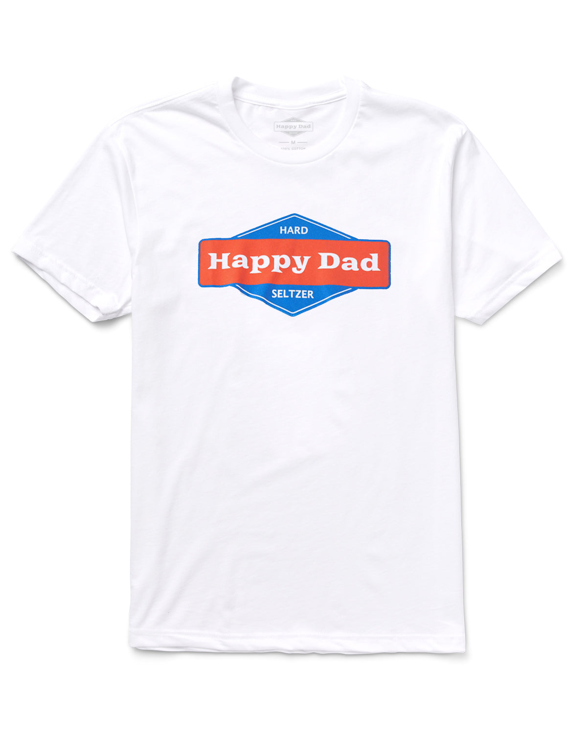 Happy Dad Front Logo Tee (White)