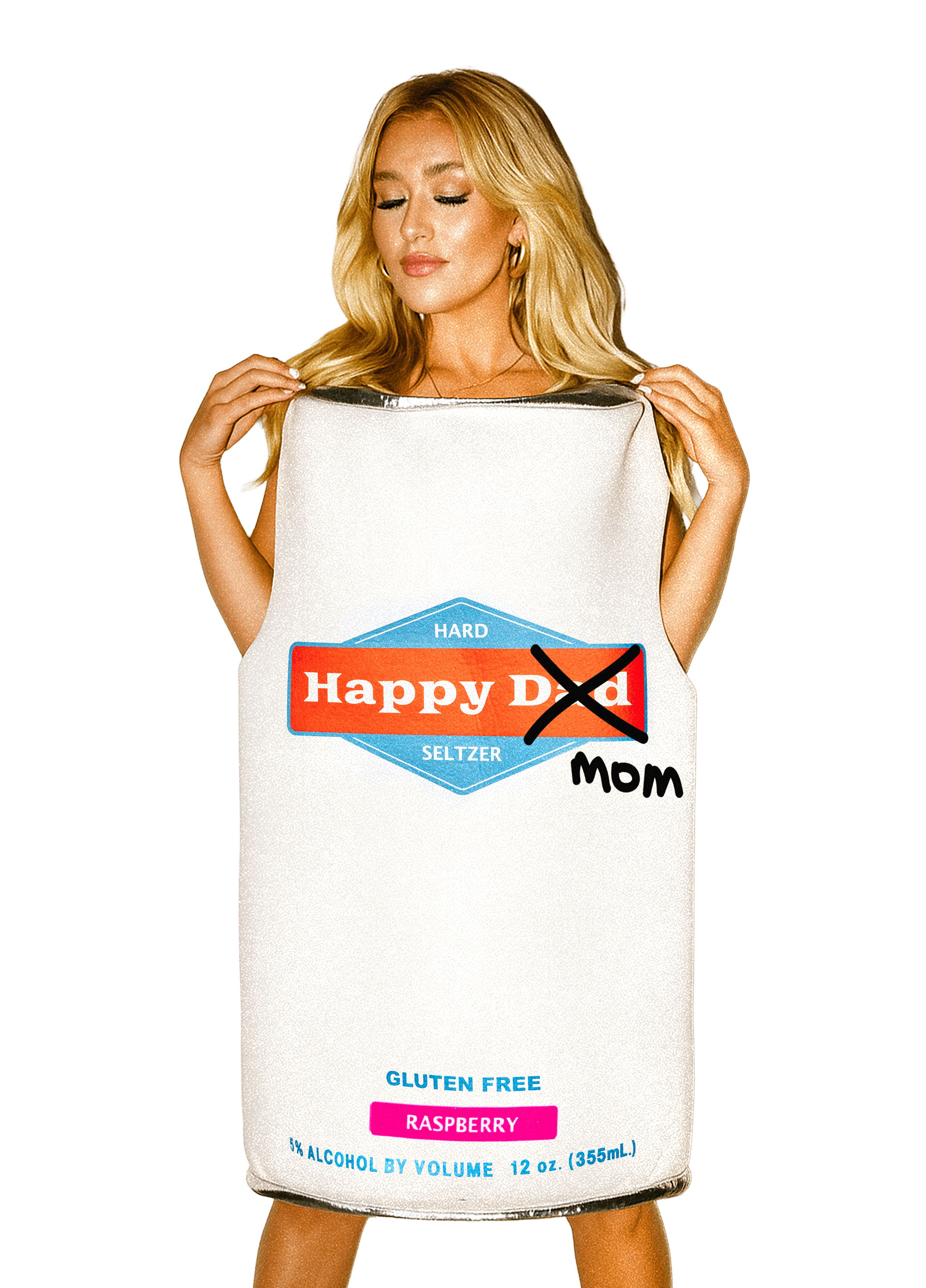 Happy Dad Halloween Can Costume (Raspberry)