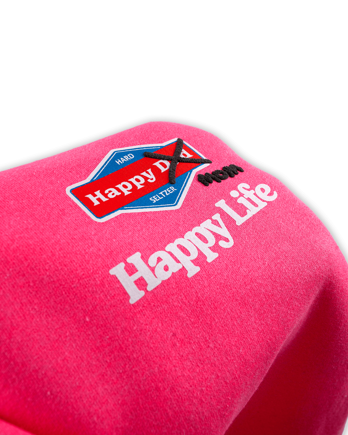 Happy Mom Happy Life Crewneck (Neon Pink)