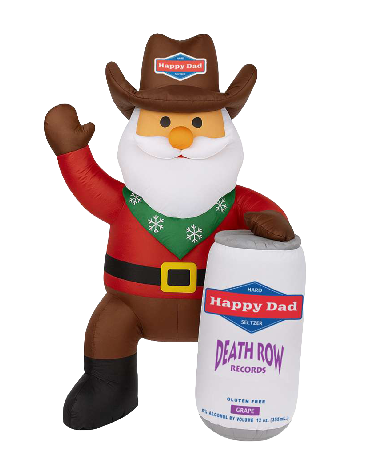 Happy Dad Inflatable (Cowboy Santa)