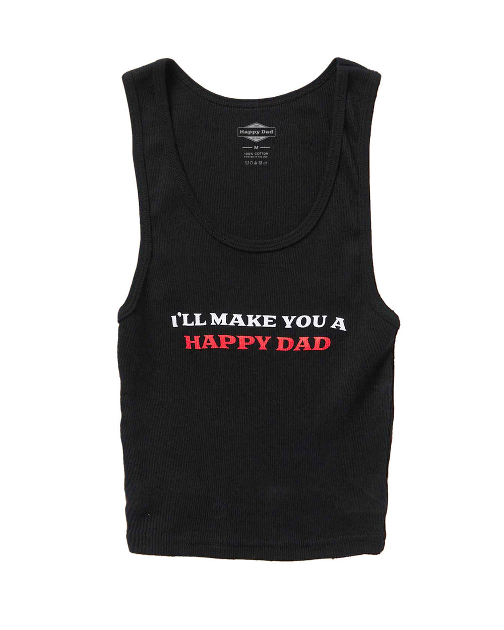 Ill Make You A Happy Dad Crop Tank Black