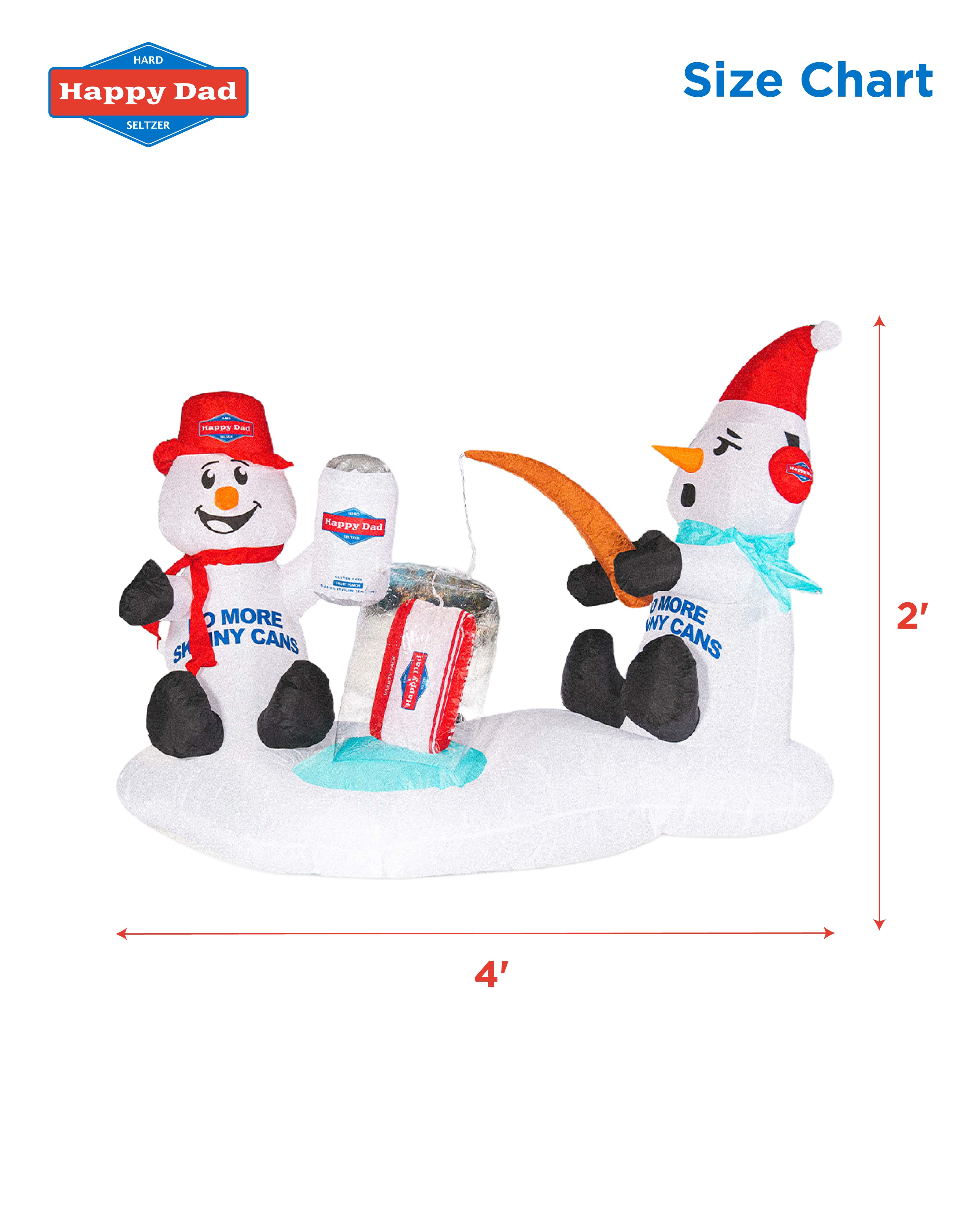 Happy Dad Inflatable Ice Fishing (4 FT)