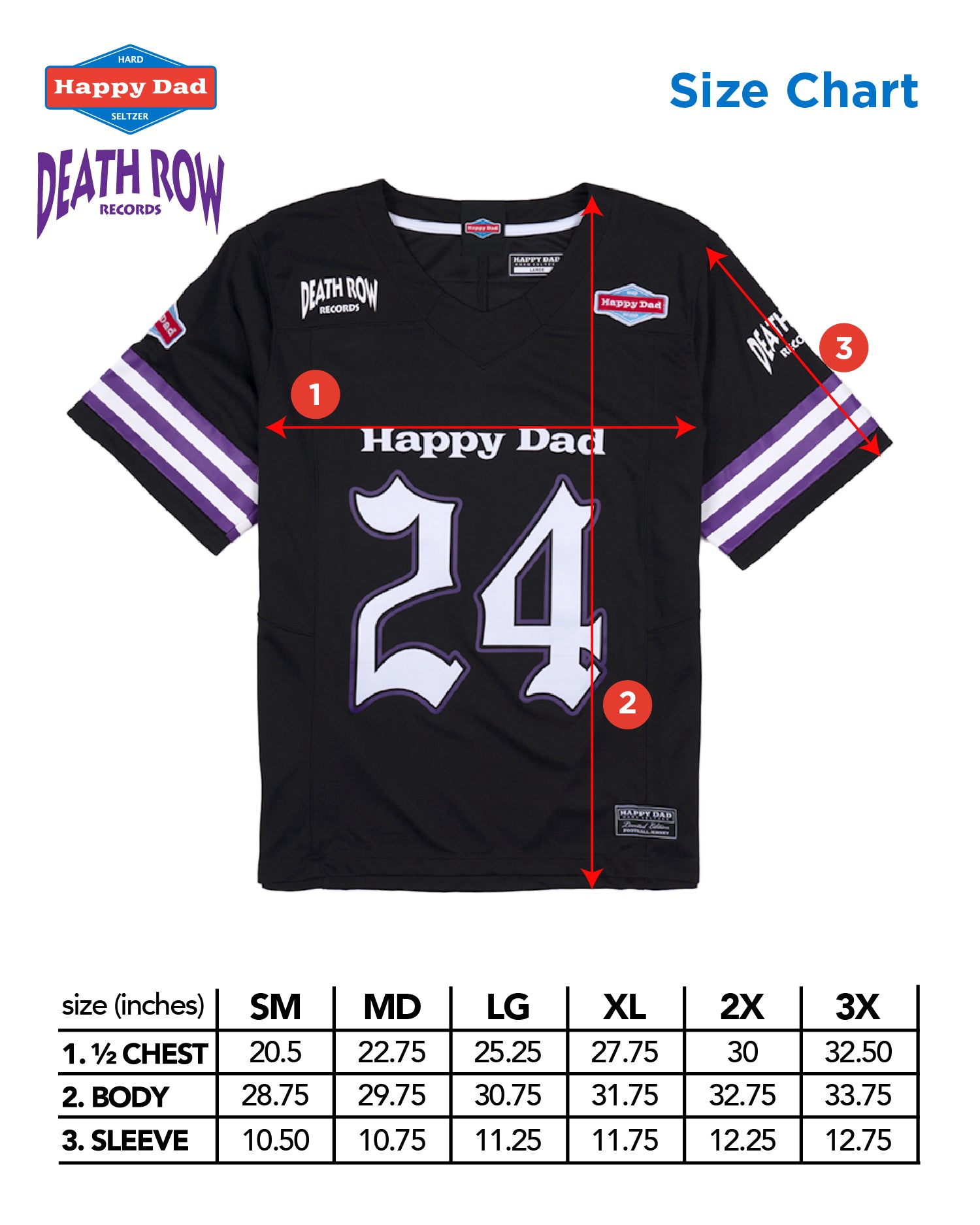 Happy Dad x Death Row Football Jersey '24 (Black)