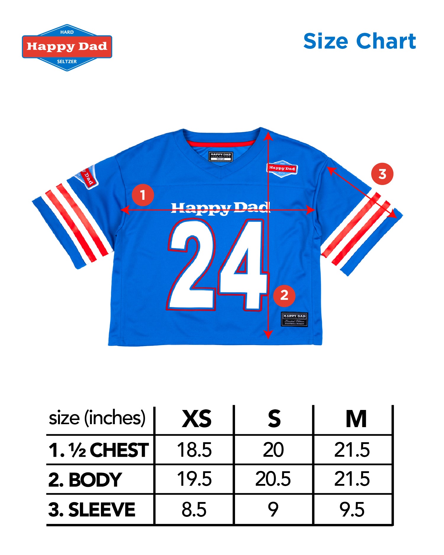 Happy Dad Football Jersey Women's '24 (Blue)