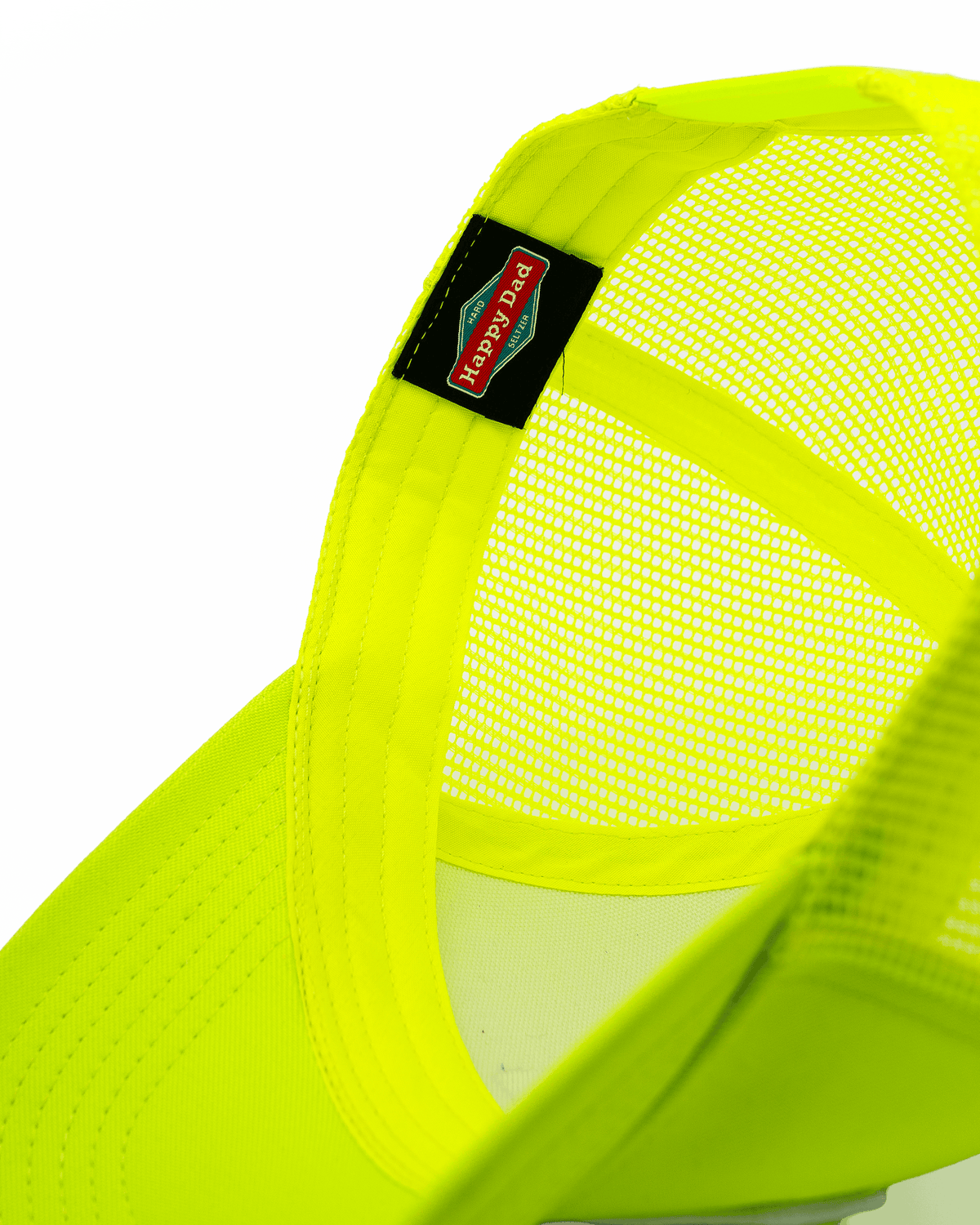 Happy Dad Trucker Hat (Neon Yellow)