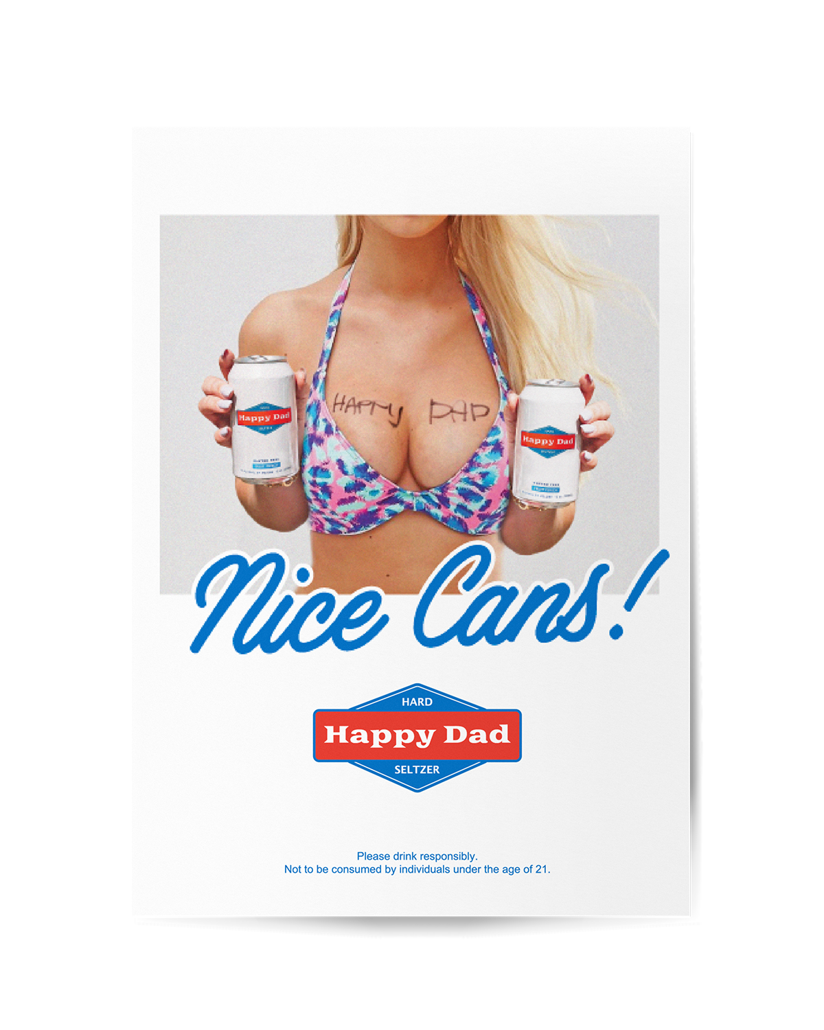 Happy Dad Nice Cans Poster