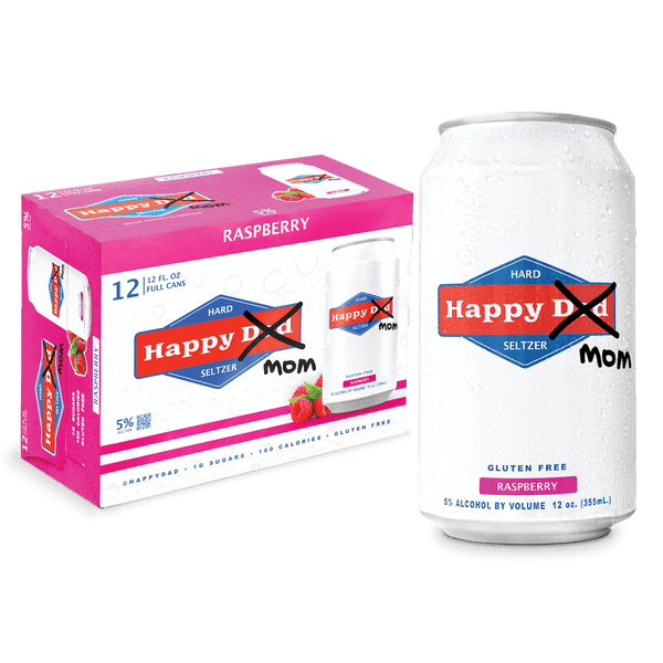Raspberry Seltzer “Happy Mom” 5% ABV 12pk