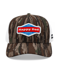 Happy Dad x REALTREE Performance Trucker Hat (Camo/White)