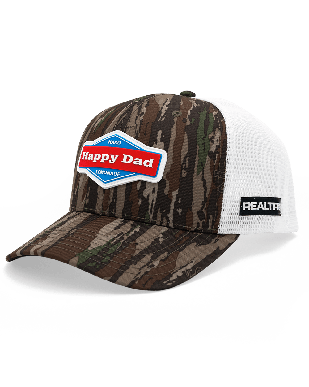 Happy Dad x REALTREE Performance Trucker Hat (Camo/White)