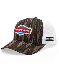 Happy Dad x REALTREE Performance Trucker Hat (Camo/White)