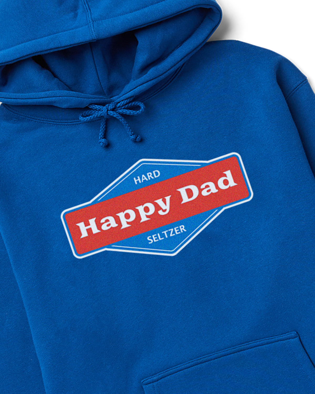 Happy Dad Front Logo Hoodie (Royal)