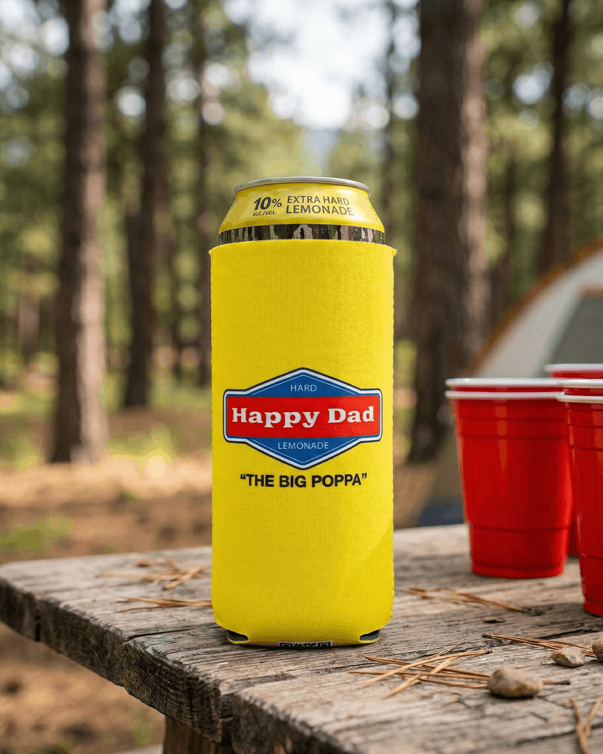 Happy Dad Can Sleeve - 24oz (Yellow)