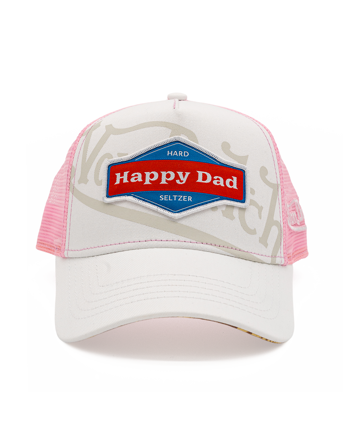 Happy Dad x Von Dutch Trucker Hat (White/Pink)