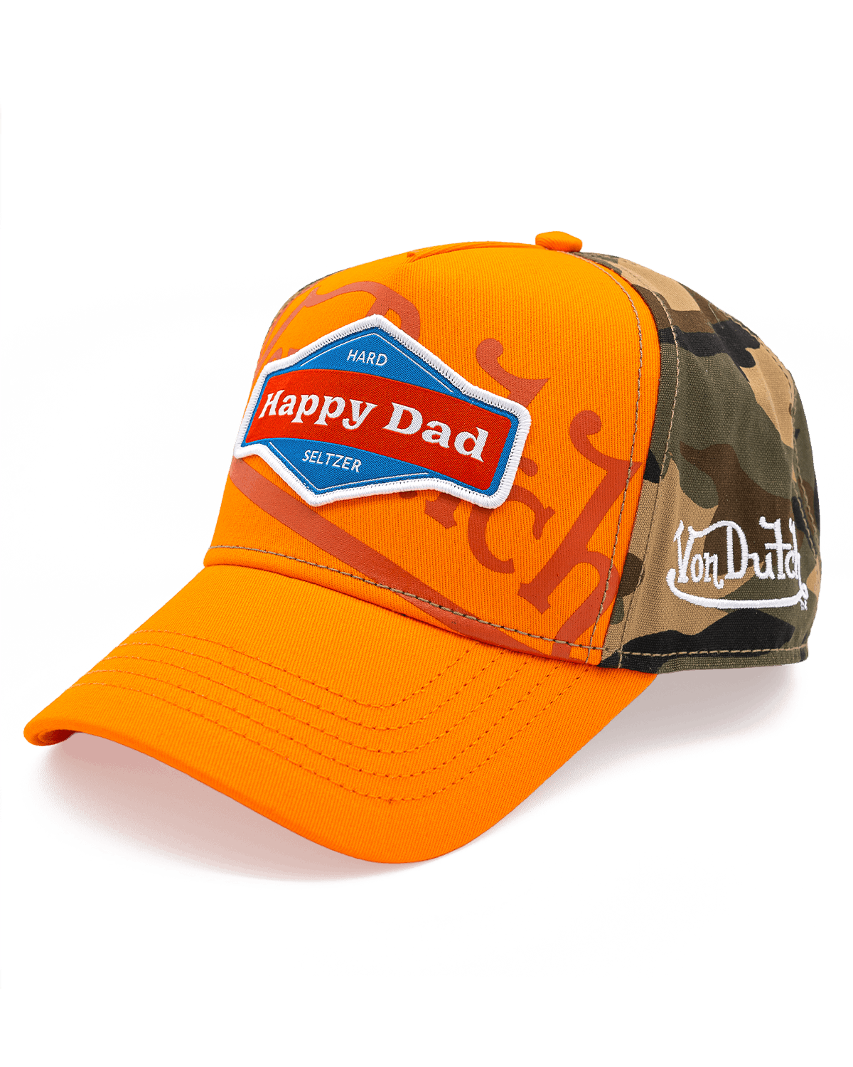 Happy Dad x Von Dutch Trucker Hat (Orange/Camo)