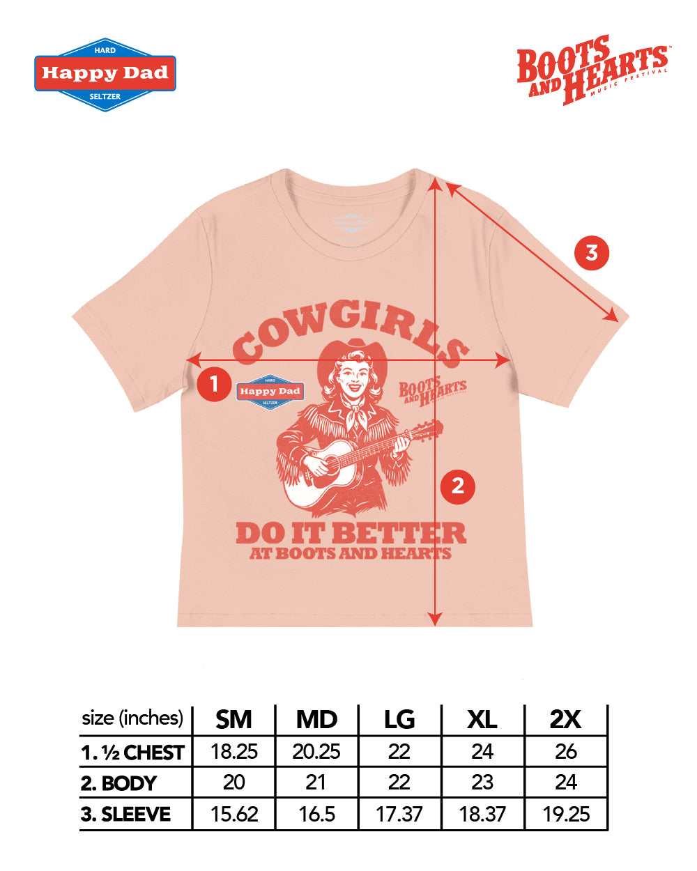 Happy Dad x Boots & Hearts Women's Cowgirls Do it Better Box Tee