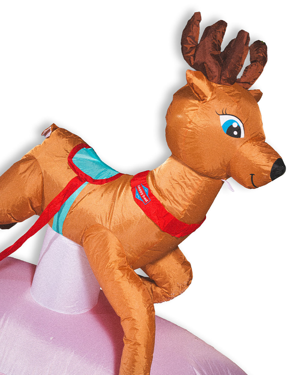 Happy Dad Santa Sleigh Inflatable (13 FT)