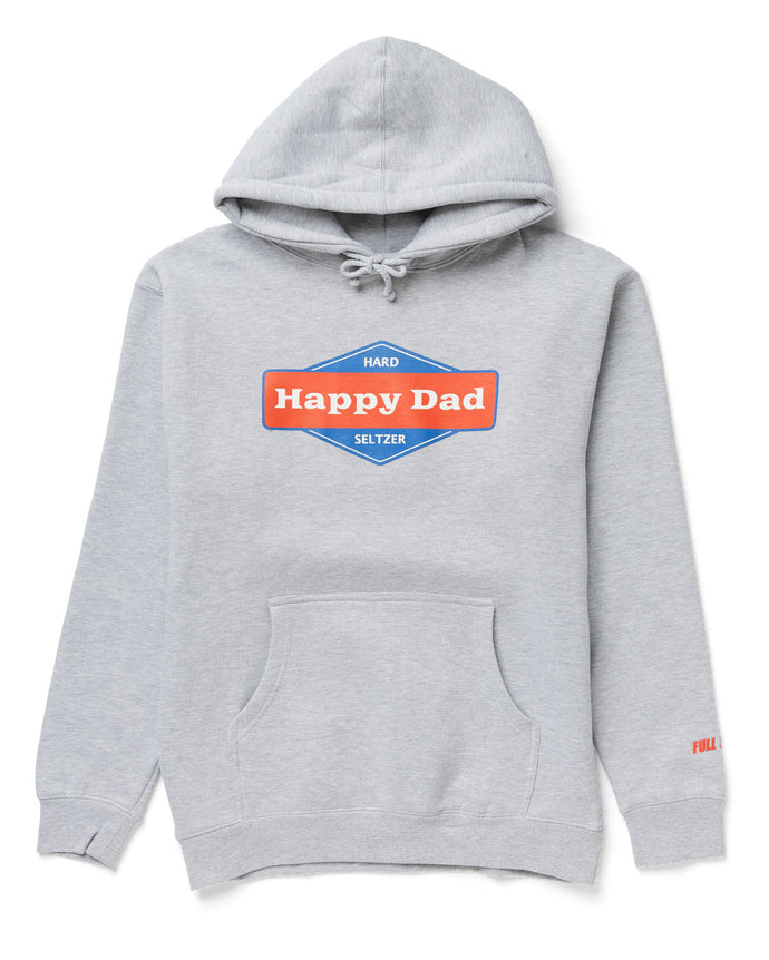 Happy Dad Front Logo Hoodie [Grey]