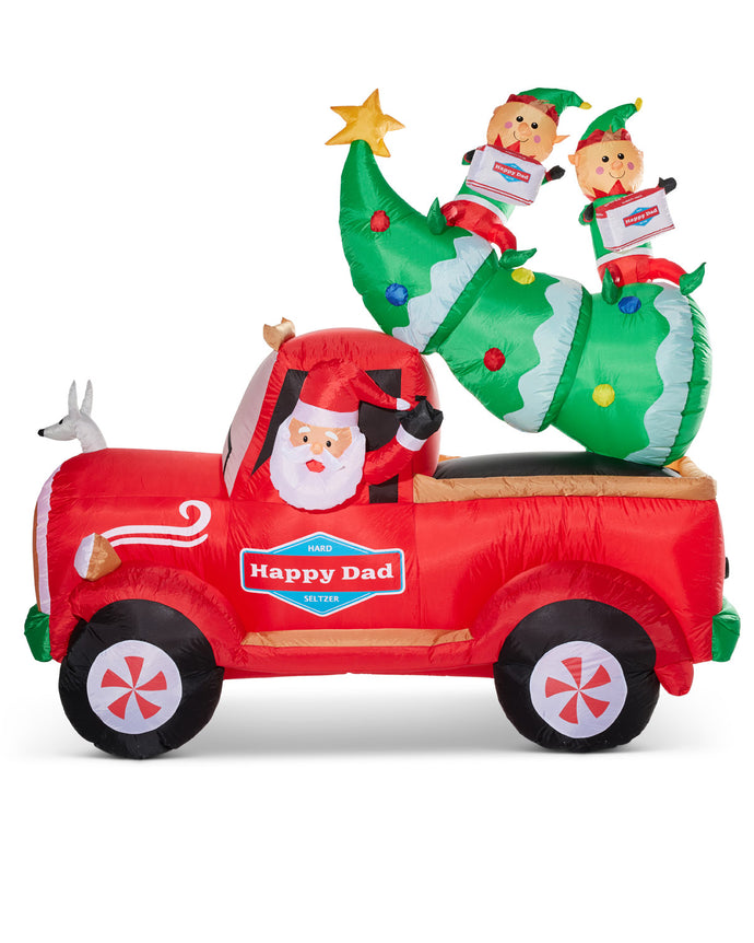 Happy Dad Holiday Inflatable Truck